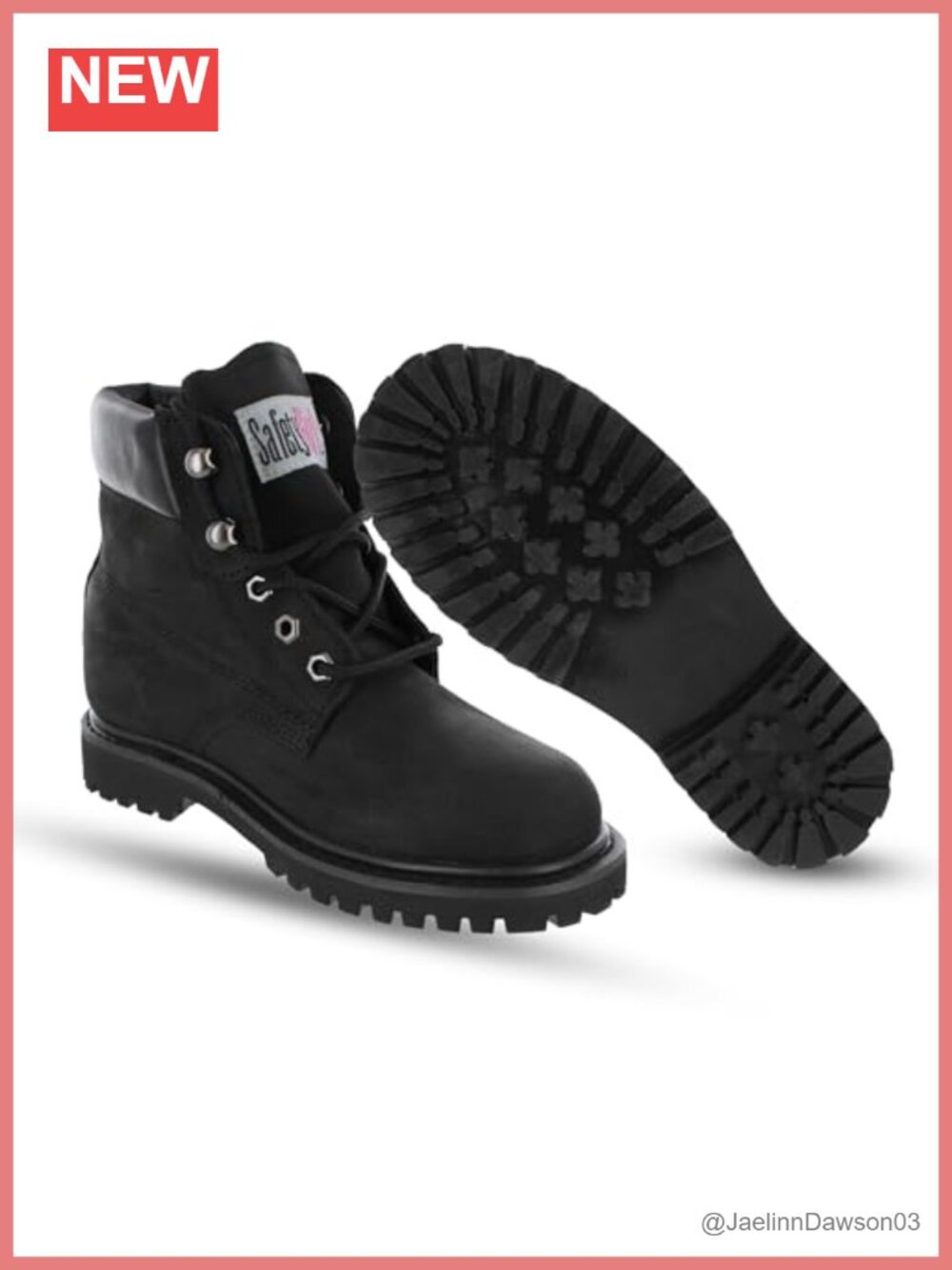 Women's Soft Toe Work Boots Nubuck Leather Lace-Up Ankle Boots